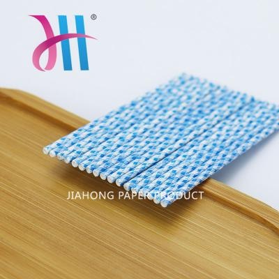 Bastoncini di carta tamponi di cotone blu stampati personalizzati 2,45x70 mm
