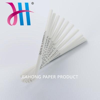 Bastoncino di carta Candy trasparente bianco monouso personalizzato 4.0x89mm
